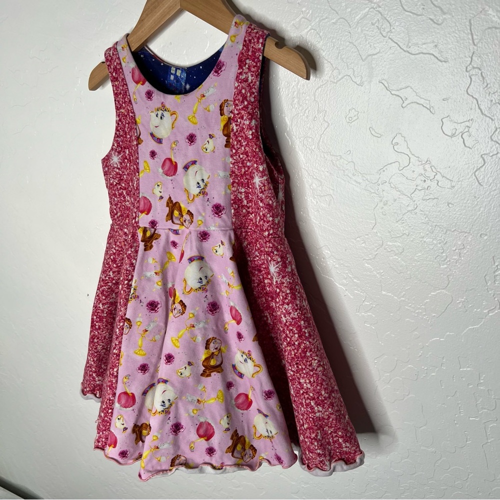 Beauty & the Beast / Dr Who Reversible Dress handmade Shop NO TAG size 5/6? - Picture 2 of 10